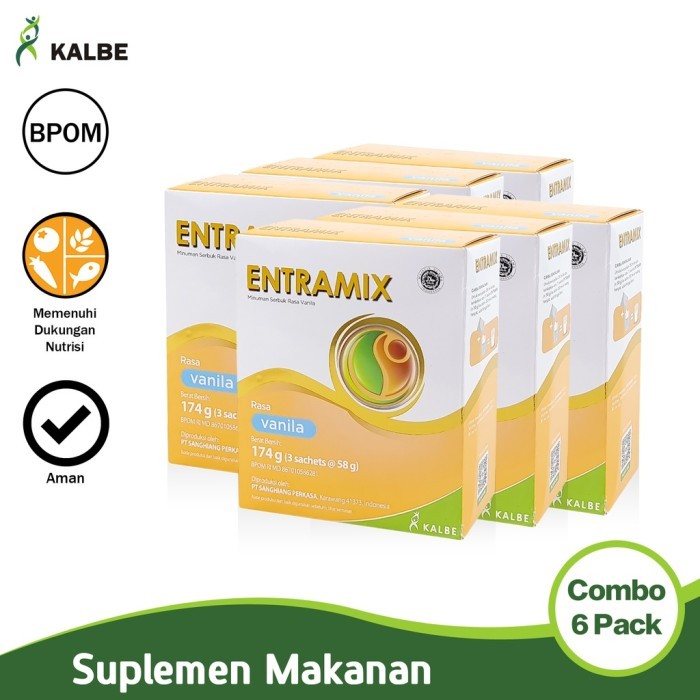 

TERLARIS KALBE ENTRAMIX VANILLA SUSU KESEHATAN COMBO 6 PAK PANGAN OLAHAN UNTUK DUKUNGAN GIZI BAGI