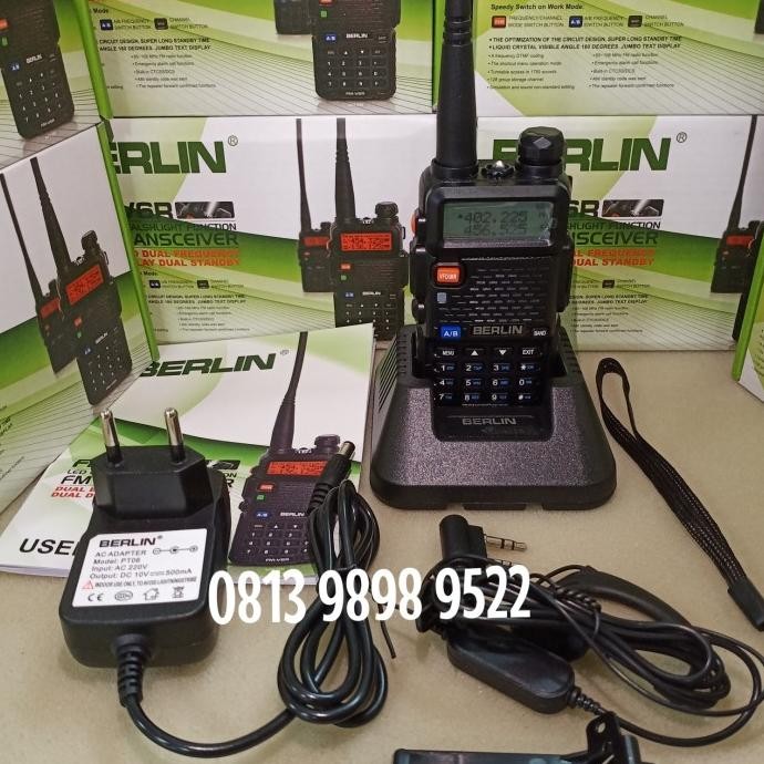 Radio HT Berlin FM V6R Dual Band+ Headset Terlaris