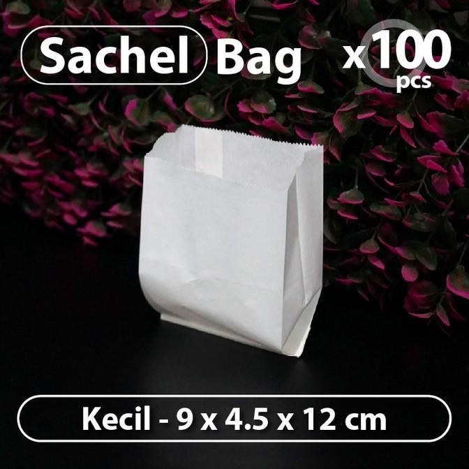 

Paket 100 Pcs - Sachel Bag Putih Kecil - Paper - Kentang - Roti Original