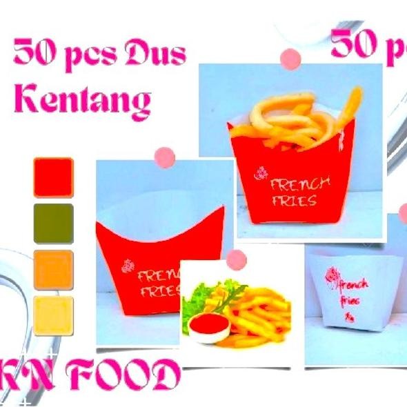 

Box French Fries /Dus Kentang Kecil 50 Pcs Dus Kemasan Kentang Goreng Original