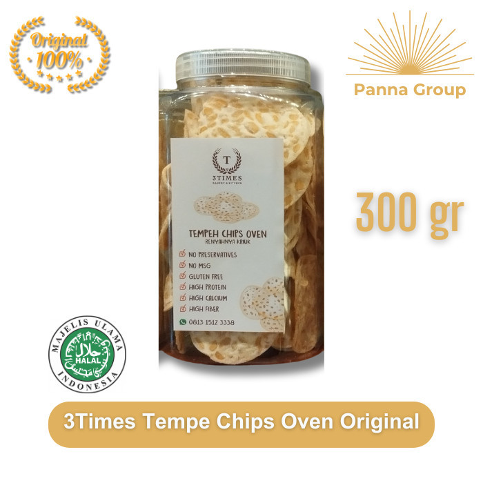 

3Times Tempeh Chips Original / Keripik Tempeh rasa Original