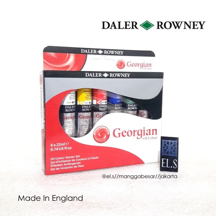 

Daler Rowney Georgian Oil Set 6 Warna ( Cat Minyak )