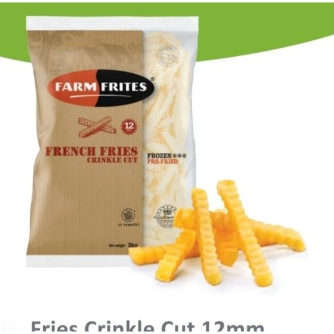 

Farm Frites French Fries Crinkle Cut Kentang Goreng Premium 12Mm 2 Kg Original