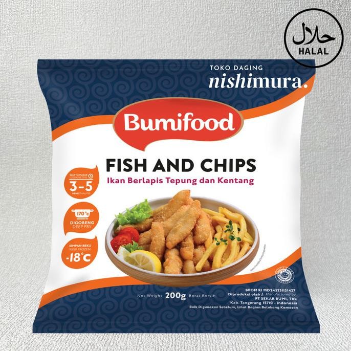 

Fish And Chips Bumifood - Lengkap Ikan Dan Kentang Goreng French Fries Original