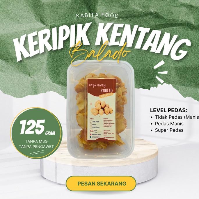 

Keripik Kentang Balado Kabita Original 125G Box Thinwall Original