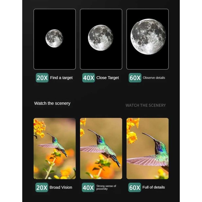 Eyebre Teropong Teleskop Gomu Spotting Monocular Telescope + Tripod