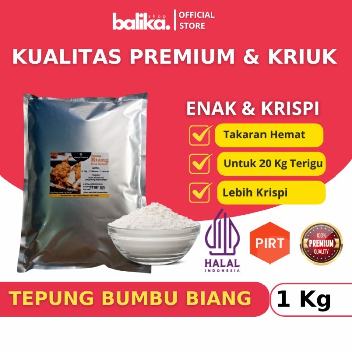 

TERLARIS TEPUNG BIANG FRIED CHIKEN BUMBU INTI AYAM GEPREK KRISPI ALA KFC 1KG MURAH!!! MURAH