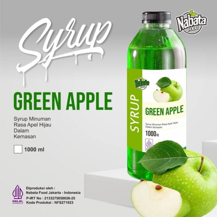 

TERLARIS GREEN APPEL SYRUP 1000ML NABATA FOOD SIRUP RASA APEL HIJAU 1 LITER MURAH!!! MURAH