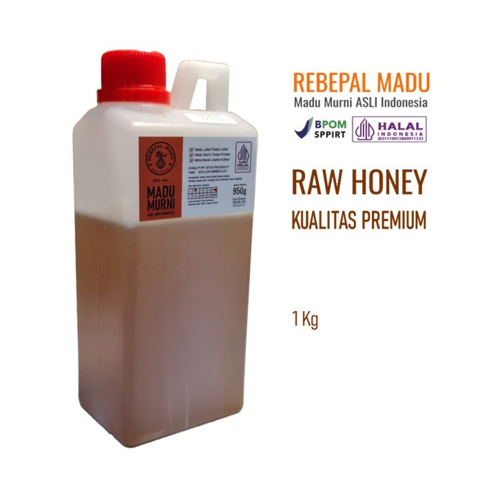 

TERLARIS MADU MURNI INDONESIAN RAW HONEY KUALITAS PREMIUM REBEPAL MADU - 1KG MURAH!!! MURAH