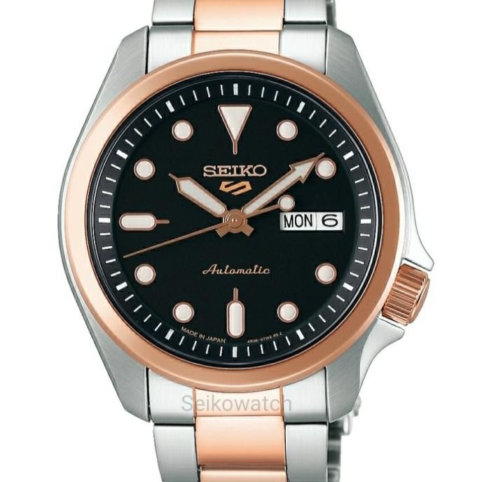 Grosir Seiko 5 Sports Srpe58K1 Automatic Black Dial Two Tone Color Srpe58