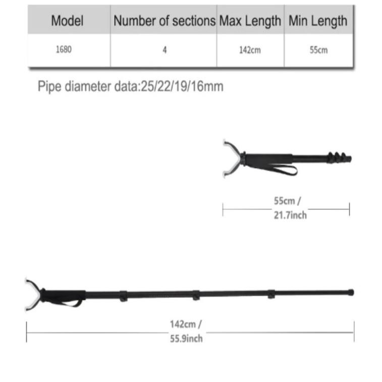 Produk Baru Monopod Shooting Rest Gun Rifle Pcp W/ V-Yoke Stick No Bipod Tripod