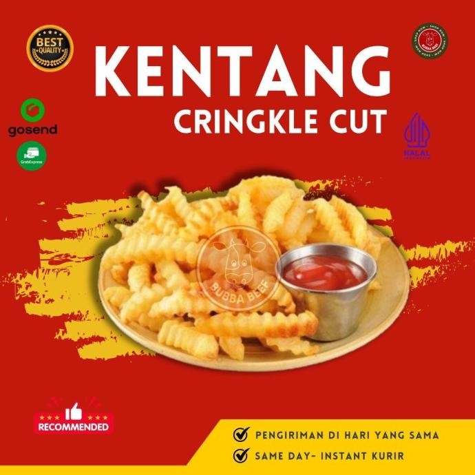 Kentang Crinkle Cut/Kentang Frozen/Cemilan Frozen/Frozen Food Original