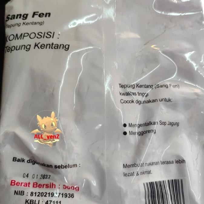 

Lentera Naga / Tepung Kentang / Potato Starch / Sang Fen / 500Gr Gram Original