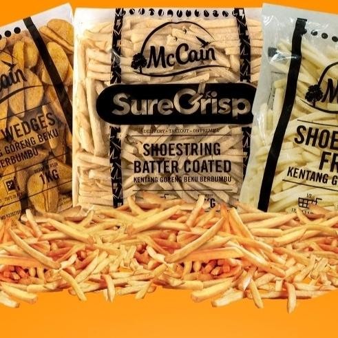 

Kentang Goreng Mccain Shoestring Coated Spicy Wedges French Fries 1Kg Original
