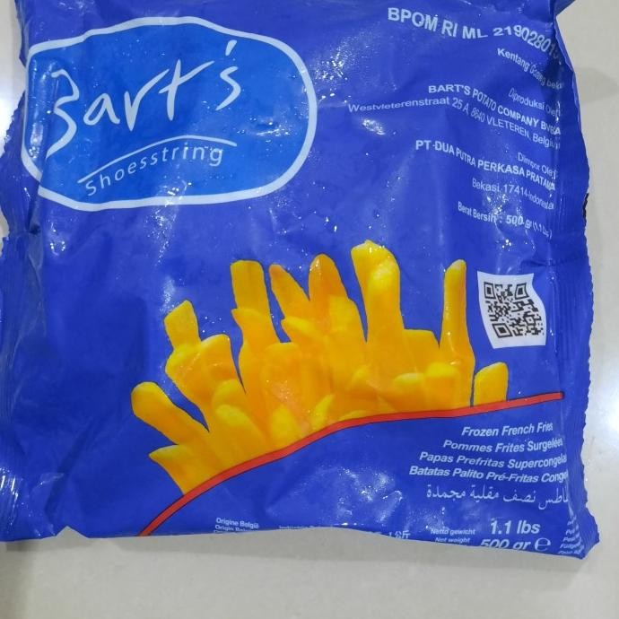 

Kentang Goreng Frozen 500Gr Bart'S Original