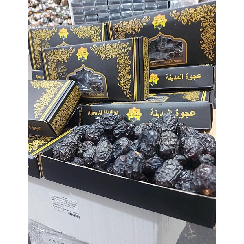 

risto- kurma ajwa asli 100% madinah kurma nabi gr kemasan dus preum anti pecah