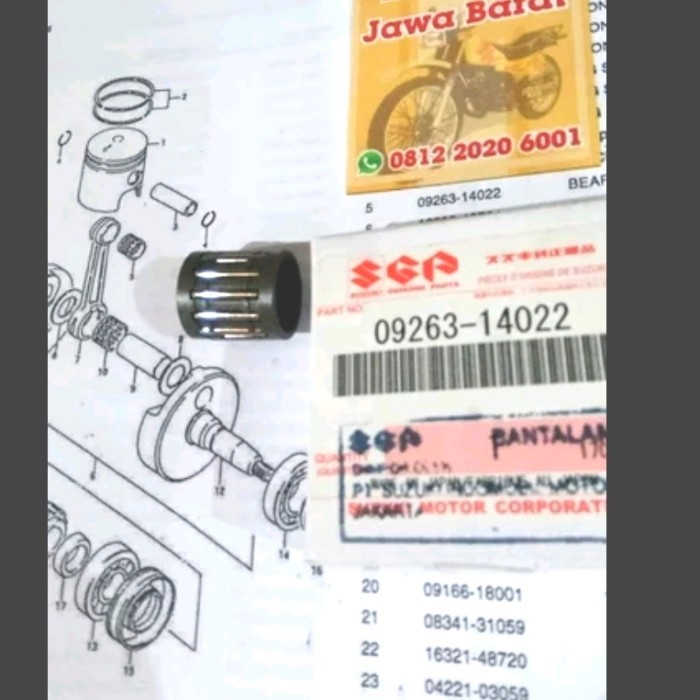 Bearing Bambu Pen Piston Suzuki Ts125 Original Laher Pen Piston Suzuki Ts125 Bearing Piston Suzuki T