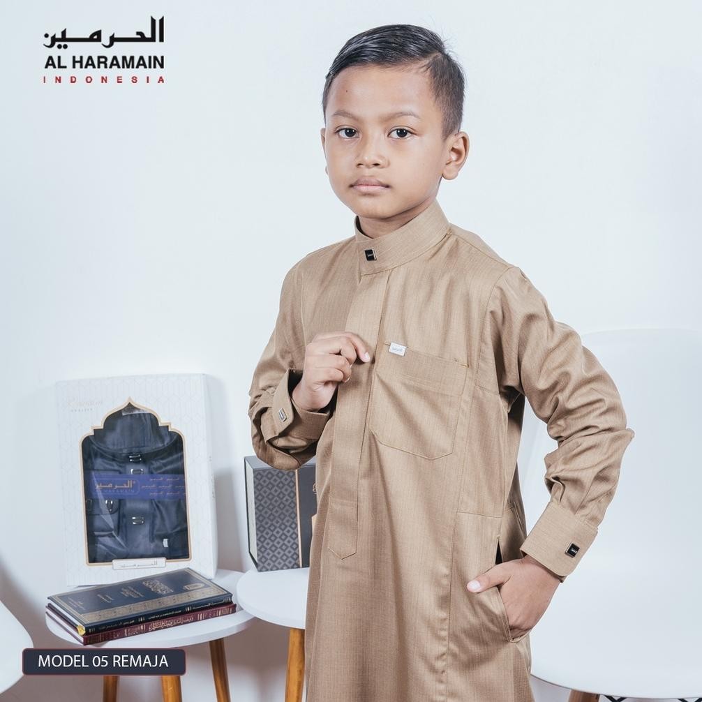 geo AL Haramain Jubah / Gas Pria Remaja Preum Resleting Woll (05) | Hitam Motif | Hitam Polos | Abu 