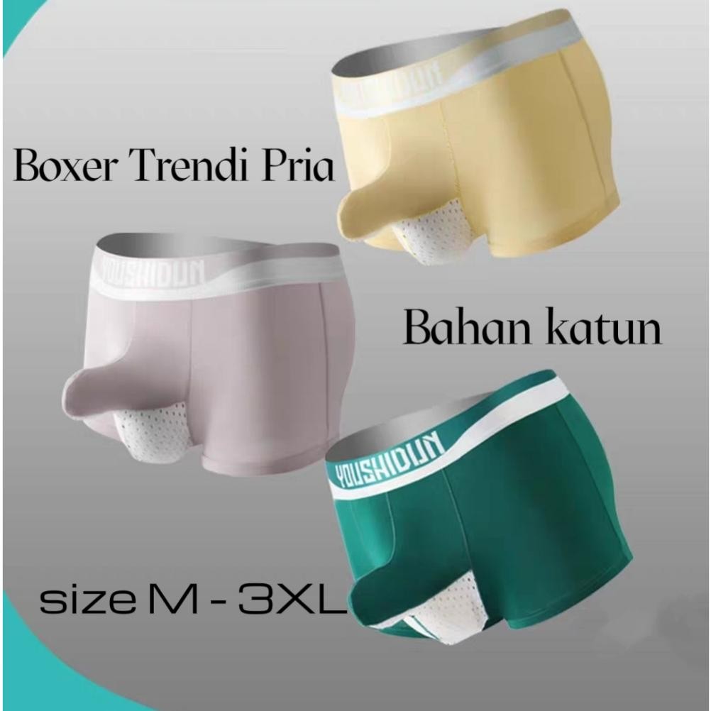 RILI BOXER PRIA DEWASA TRENDI BAHAN KATUN, CELANA DALAM COWOK SEKSI / BOXER PRIA DEWASA BAHAN KATUN 