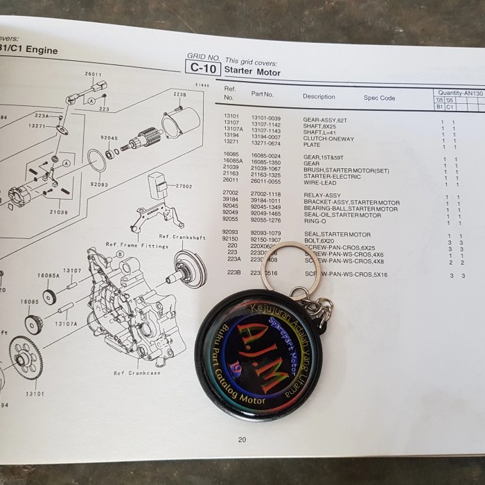 Buku Parts Katalog Catalogue Catalog Copian Kawasaki Zx130 Zx 130 Termurah Langka