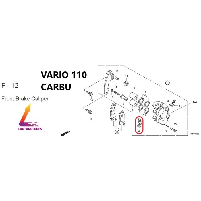 45108-Kph-951 Plat Tahanan Kaliper Vario Karbu Megapro Monoshock Cbr Termurah Langka