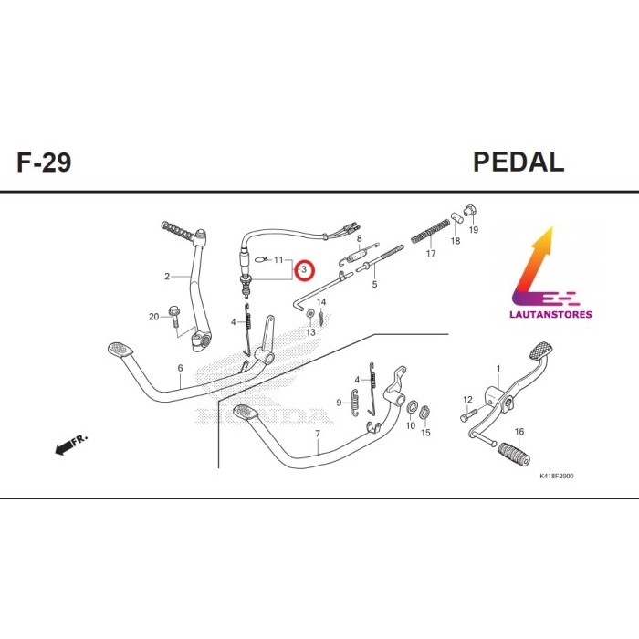 35350-Kwb-920 Switch Rem Belakang Blade Lama Revo 110 2009 Supra X 125 Termurah Langka