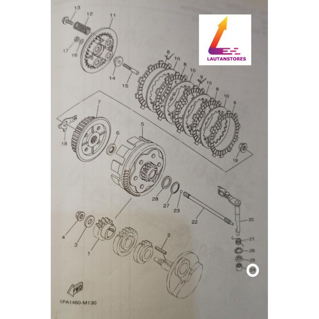 93315-112Y8 Bearing As Lever Kopling Lahar As Stud Kopling Vixion All Termurah Langka