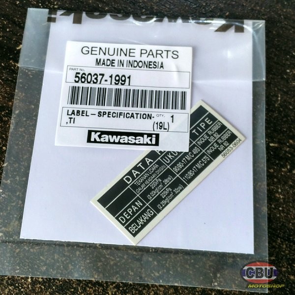 Sticker Label Ukuran Ban Ninja 150 Rr Termurah Langka
