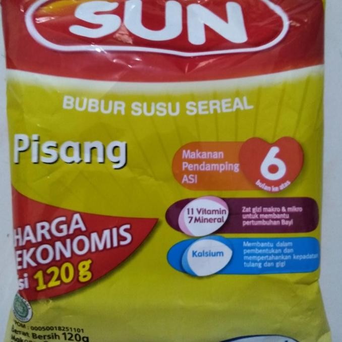 Grosir Bubur Sun Pisang Ekonomis 120 Gr / 1 Dus / 24 Pcs