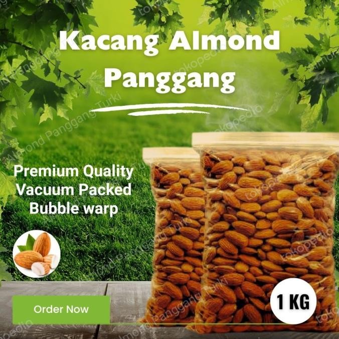 

TERBARU KACANG ALMOND PANGGANG 1 KG / ALMOND PANGGANG / ROASTED ALMOND / !!!!!