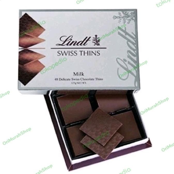 

BIG SALE COKLAT LINDT SWISS THINS MILK DARK CHOCOLATE THIN COKELAT IMPORT SWISS !!!!!