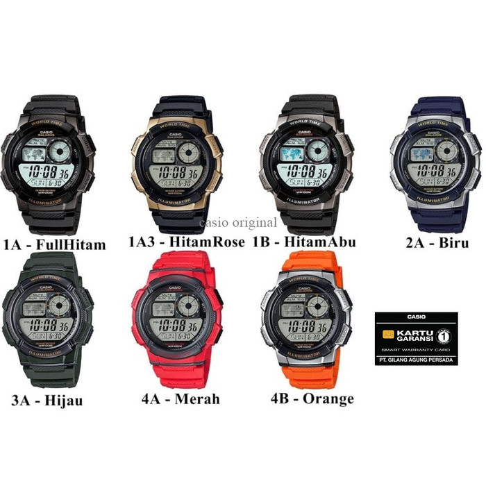 Jam Tangan Pria Casio Ae 1000W Original Ae-1000W Ae-1000W-1A Original