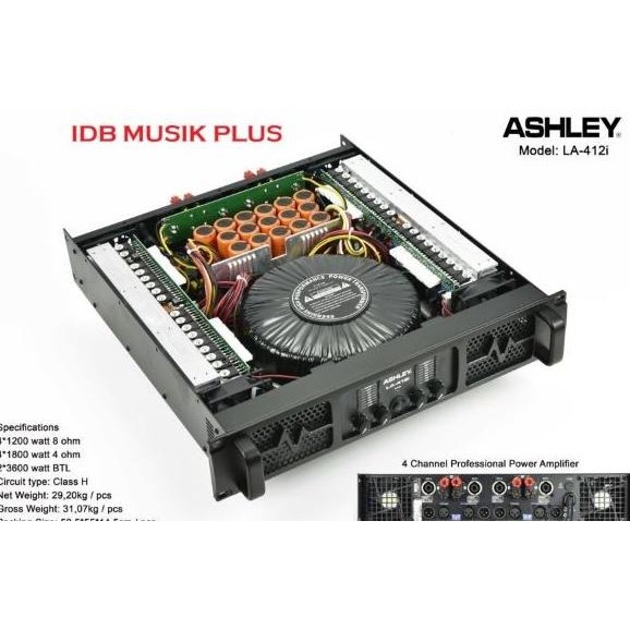 Promo Power 4 Channel Ashley La412I / La 412I / La 412 I Original