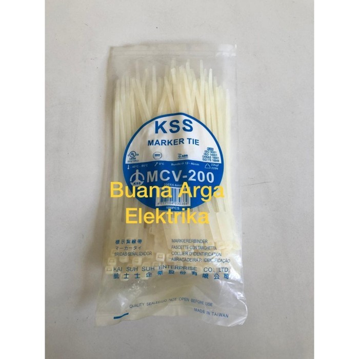 

TERBARU! KSS Kabel Ties/ Cable Tie Marker KSS MCV-200 / MCV 200 /Panjang 20cm