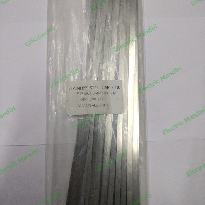 

TERLARIS! Kabel TIES 40 CM STAINLESS STEEL 400 x 4.6 mm per pack 100pcs