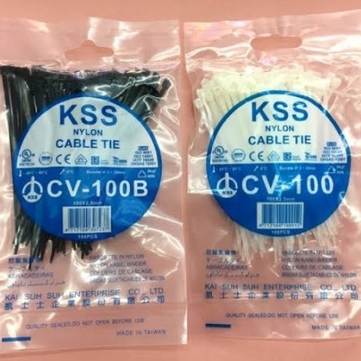 

TERBARU! KSS Kabel Ties 100mm 2,5mm CV100 / Insulock Tie panjang 10cm tebal 2,5