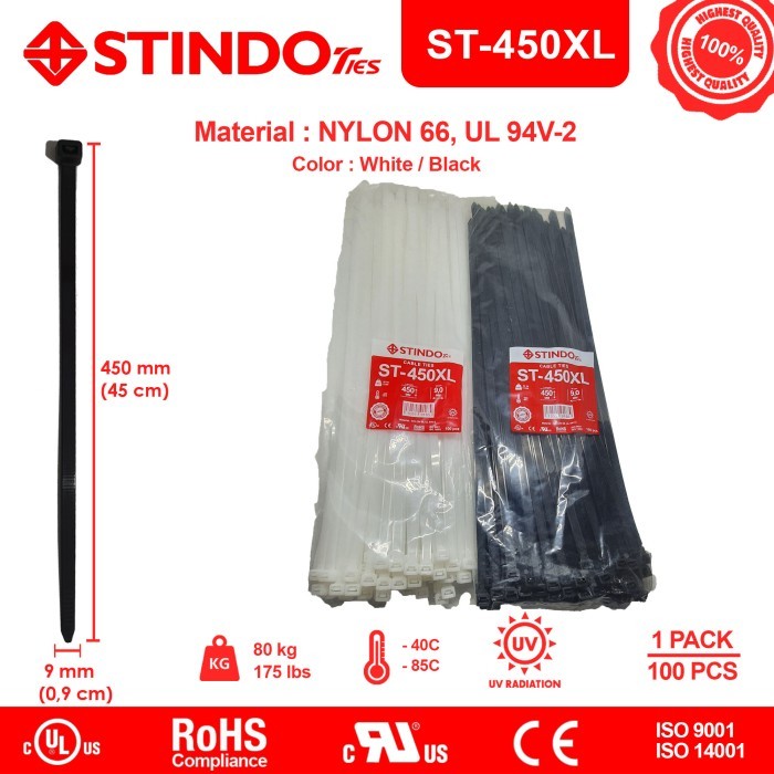 

TERLARIS! STindo / ST Indo / ST-450XL / ST450XL Kabel Ties / Cabel Ties 450x9