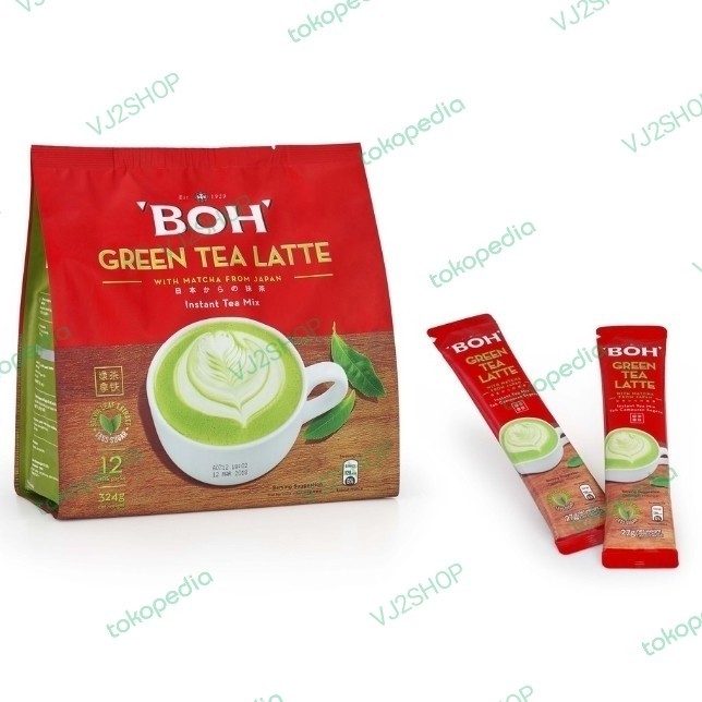 

Ready - Boh Green Tea Latte Matcha Minuman Instan Teh Hijau