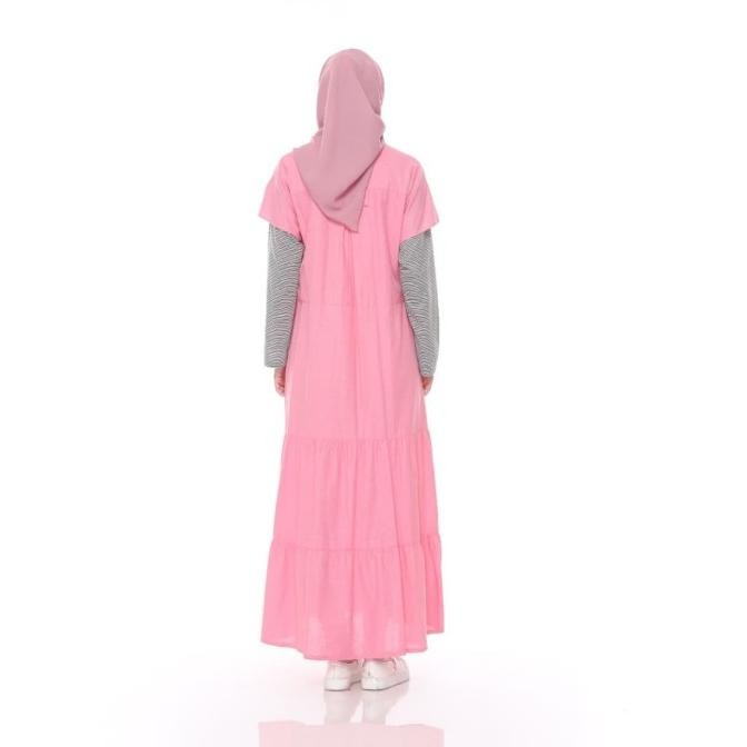 Dress Gamis Wanita Remaja Muslim Lunan Go Lg 746 Pink Premium Quality Store_Sabila