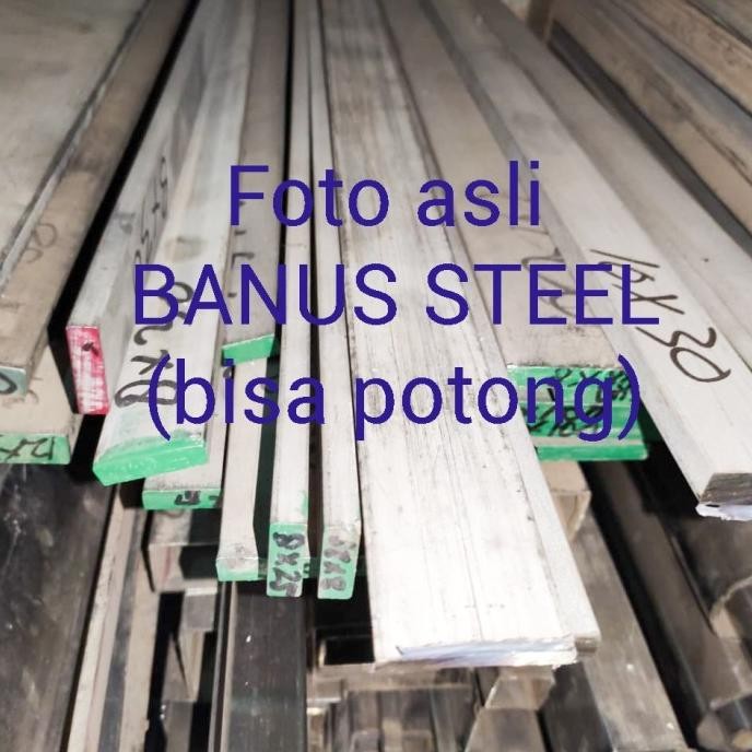 ready strip stainless 304 tebal 8 mm x 25 mm x 1 meter plat strip stainless