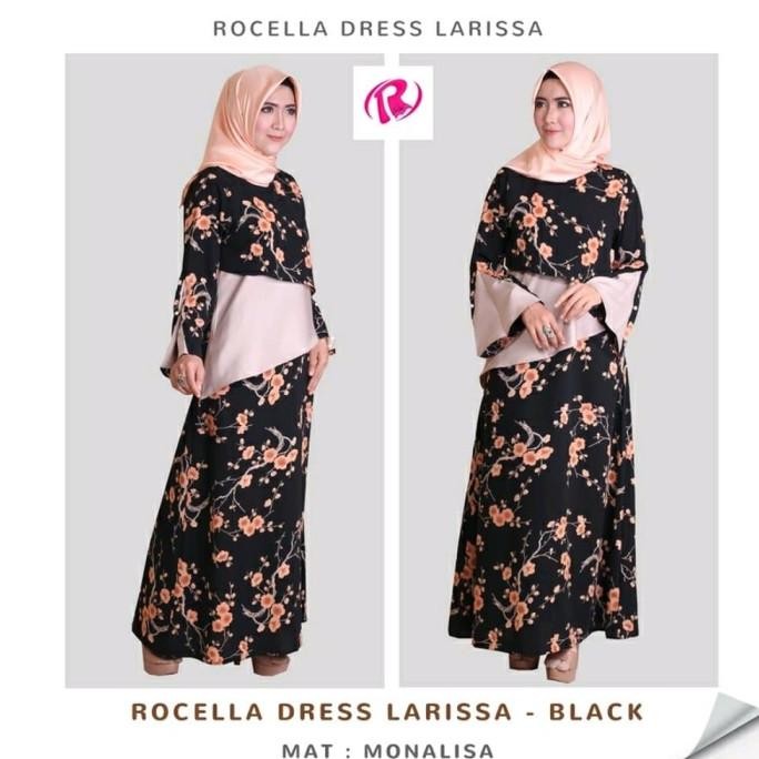 Rocella Dress Larissa / Dress Larissa / Longdress /Gamis Wanita Muslim Lapakcitra30