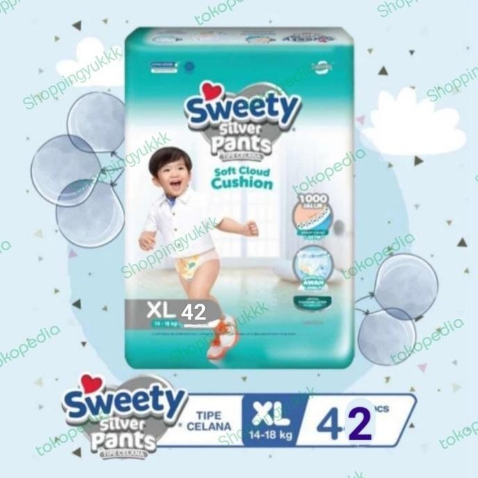 || PROMO POPOK BAYI / PAMPERS ~`~ Sweety Silver Pants XL44 / XL 44 ||~~~