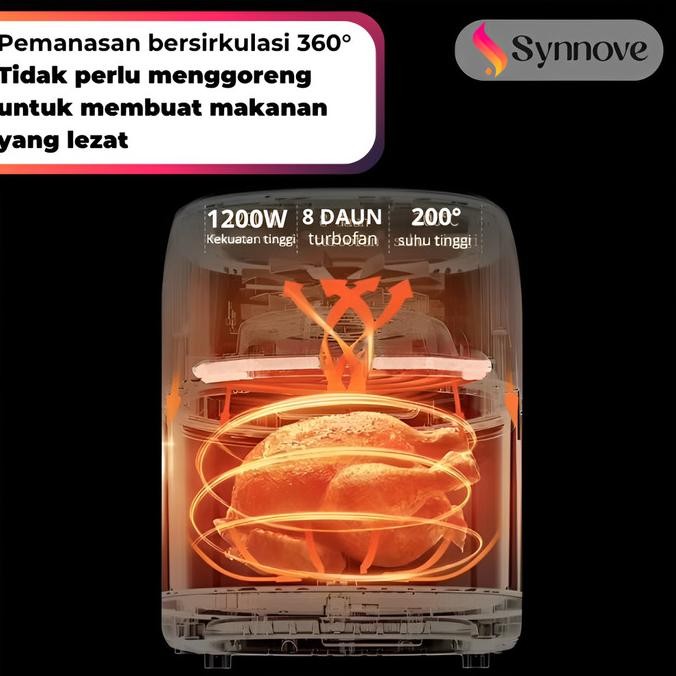 Air Fryer Low Watt 4L Anti Lengket Air Fryer Oven Penggoreng Udara Tanpa Minyak Makobeli