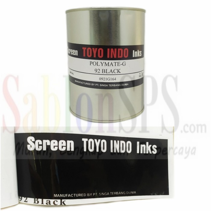 

TINTA TOYO POLYMATE BLACK G92 HITAM TINTA SABLON PLASTIK 1KG