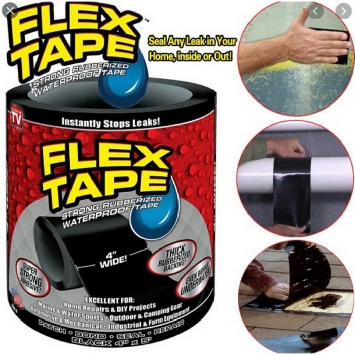 

Lakban ajaib Waterproof Perekat Serbaguna FLEX TAPE 4 x 1,5 m isolasi