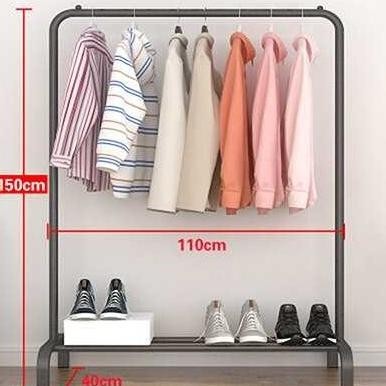RAK GANTUNGAN STAND HANGER JEMURAN BAJU RAK GANTUNG BAJU STAINLESS
