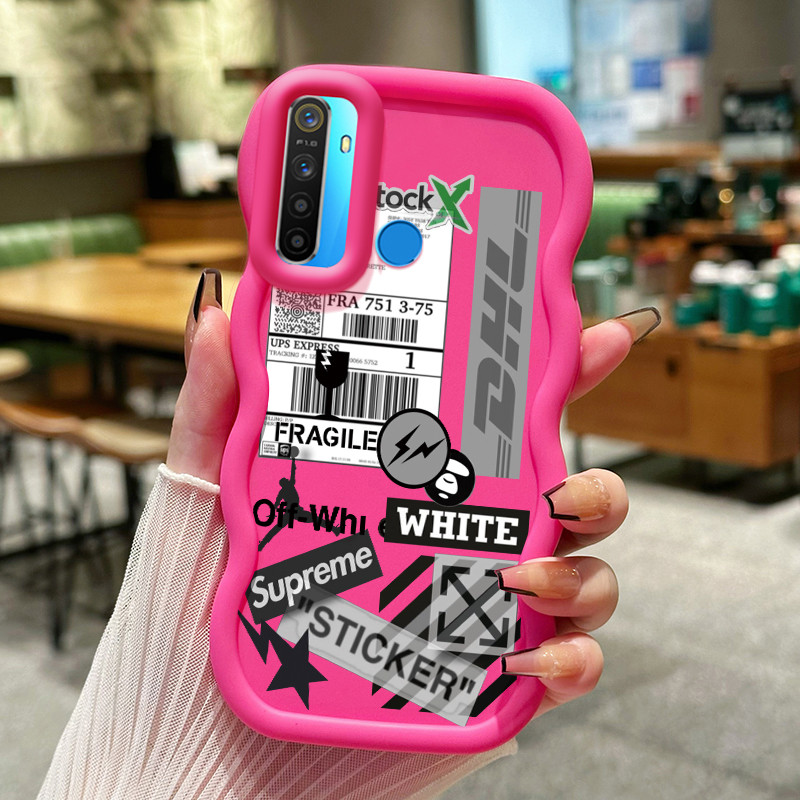 Casing Hp Untuk Realme 5 5i 5s 6i 7i C17 C15 C2 C2s OPPO A1K Case Casing kode batang modis Kasing si