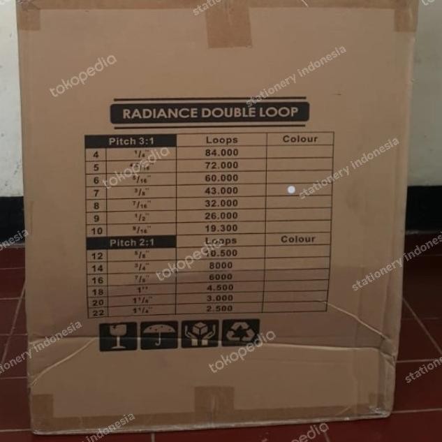 

Promo Ring Jilid Kawat 5/16 Roll Spool Pitch 3:1 8mm 45 Lembar Radiance COD