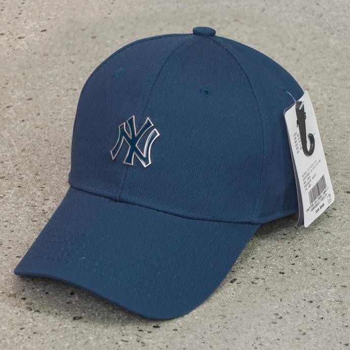 ready topi ny mlb baseball pria topi logo metal plat besi full tag