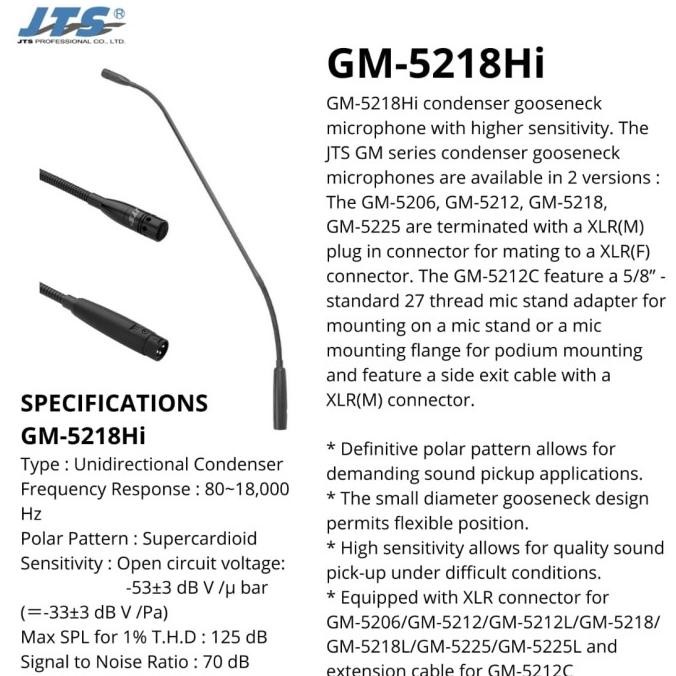 Murah Jts Gm5218 + St5030 Microphone Podium